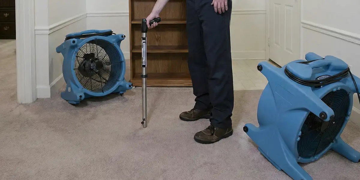 emergency water removal equipment deployed to dry a flooded residential interior in Glendale, AZ