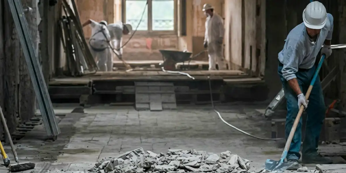 fire damage restoration professionals performing structural cleanup and restoration after a fire in Glendale, AZ