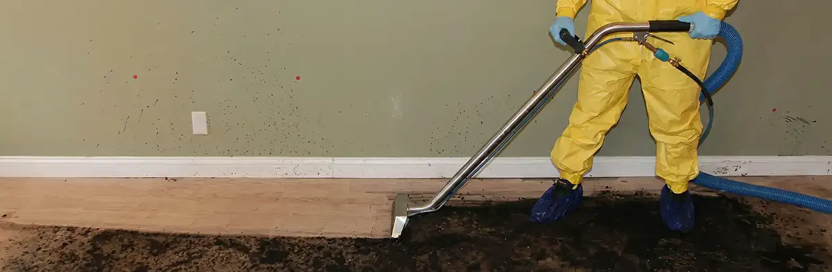 sewage removal service performing deep cleaning and extraction of sewage from an indoor area in Glendale, AZ